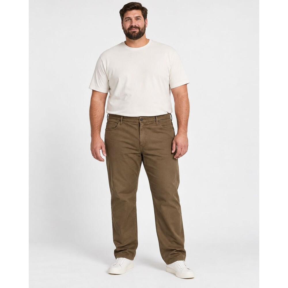 Mavi Zach Men’s Straight Leg Pants W48 L34 Brown Stretch Cotton New Flaw